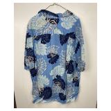 Paradise Motion Blue Leaf Shirt 2XL
