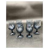 Pfaltzgraff Yorktowne Blue Goblets, 4