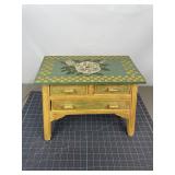 Painted Floral 3-Drawer Accent Chest