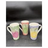 Colorful Vegetable Ceramic Mugs, 3