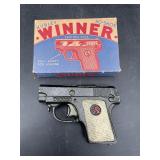 Hubley Winner 50-Shot Cap Pistol & Box