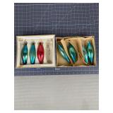 Sears Imperial & Teardrop Glass Ornaments, 8 Pc