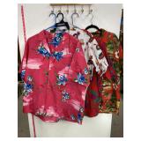 4 Menï¿½s Bright Hawaiian Tropical Shirts