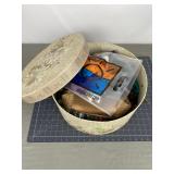 Hat Box w/ Shoes, Scarves & Accessories