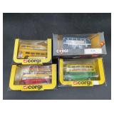 4 Boxed Corgi Diecast Bus Models