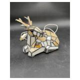 Stained Glass Reclining Reindeer Lamp