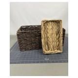 2 Woven Storage Baskets