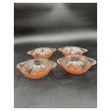 Anchor Hocking Old Cafe Pink Bowls, 4