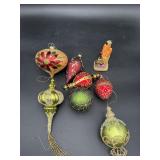 Jeweled Hand-Painted Glass Ornaments, 8