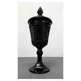 Indiana Glass Tiara Black Diamond Point Jar