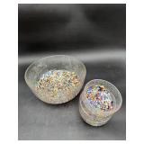 Confetti Art Glass Bowls, Set of 5