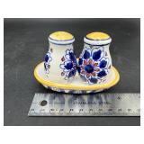 Hand-Painted Floral Salt & Pepper Set