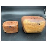 Hand-Carved Natural Wood Trinket Boxes, 2