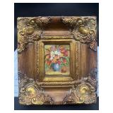 Miniature Floral Still Life Oil Painting