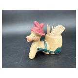 Sombrero Donkey Ceramic Toothpick Holder