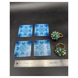 Beaded Napkin Rings & Puzzle Coasters