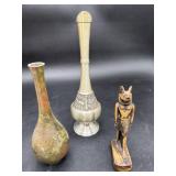 Oriental Pewter Ewer & Egyptian Anubis