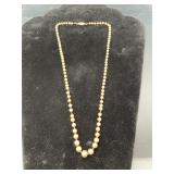Graduated Pearl Necklace 14K Gold Clasp