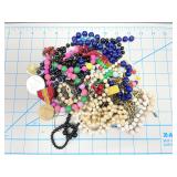 Costume Jewelry Beads & Military Medals Lot