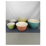 Colorful Embossed Ceramic Bowls, 5