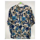 Hilo Hattie Blue Floral Shirt 2XL