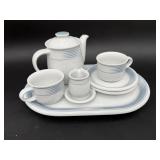 Arzberg Blue Stripe Porcelain Tea Service