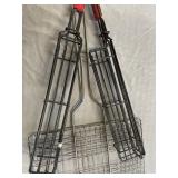 2 Long-Handle Wire Grill Baskets
