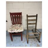 Pair of Vintage Wood Chairs