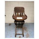 1902 Sears Oak High Chair & Carriage
