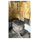 Ornate Cast Iron Wood-Burning Stove