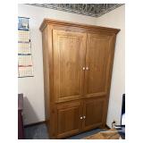 Handmade Pine Gun Storage Cabinet