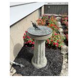 Garden Sundial on Stone Pedestal