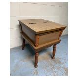 Vintage Sewing Work Table with Storage