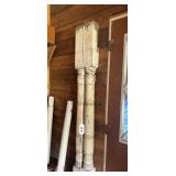Pair Turned Wood Porch Posts / Columns
