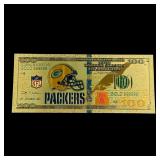 NFL Green Bay Packers Gold Foil Bill