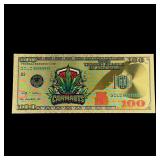 $100 Cannabis Make it Legal Gold Foil Bill