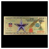 NFL Dallas Cowboys Gold Foil Bill