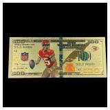 NFL Kanas City Chiefs Gold Foil Bill