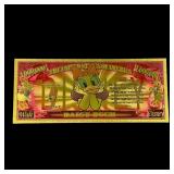 One Million $ Disney Daisy Duck Gold Foil Bill