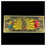 One Million Dollar Disney Goofy Gold Foil Bill