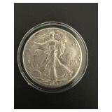 1945-D Walking Liberty Silver Half Dollar