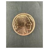 1 OZ AVDP .999 Fine Copper Round Buffalo