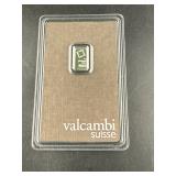Valcambi Suisse 1 Gram .999.5 Fine Platinum Bar