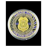 God Bless The Police Challenge Coin