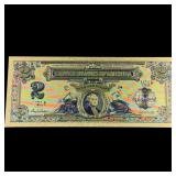 Two Dollar Silver Certificate Gold Foiled Bill
