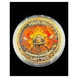 Fireman First In Last Out Challenge Coin