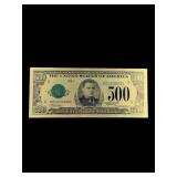 500 Dollar Gold Foiled Bill