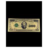 5000 Dollar Gold Foiled Bill