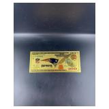 Collectible New England Patriots Gold Foiled Bill
