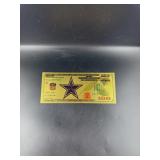 Collectible Dallas Cowboys Gold Foiled Bill